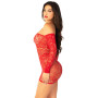 Сукня Leg Avenue Seamless Off The Shoulder Mini Dress One Size, Red