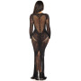Сукня Leg Avenue Lace and Net Bodycon Gown One Size, Black