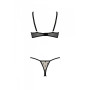 Еротичний комплект Passion MARINA SET WITH OPEN BRA, XXL/XXXL, beige, відкриті чашки