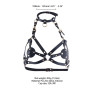 Портупея на грудь LOCKINK SEVANDA Queen Chest Harness with Removable Bra, чорна, зі знімними пестис