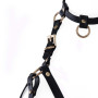 Портупея на грудь LOCKINK SEVANDA Queen Chest Harness with Removable Bra, чорна, зі знімними пестис