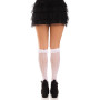 Гольфи ажурні Leg Avenue Sweetheart Ruffle Cuff Knee Highs, білі, малюнок-сердечка