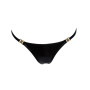 Трусики з мокрим ефектом Noir Handmade P008 Powerwetlook panty with gold clasp, 3XL, на застібках
