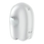 Вакуумний кліторальний стимулятор з вібрацією Satisfyer Glowing Ghost White, світиться в темряві