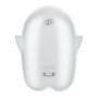 Вакуумний кліторальний стимулятор з вібрацією Satisfyer Glowing Ghost White, світиться в темряві