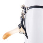 Страпон LOCKINK SEVANDA Queen Sheba Strapon Golden Dildo, регульовані кріплення, силіконовий дилдо