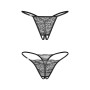 Набір трусиків з доступом Obsessive Bianca 2-pack crotchless thong L/XL