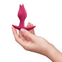 Анальна пробка Fun Factory BOOTIE FEM Raspberry, у вигляді бутона, діаметр 2,9 см, тонкий обмежувач
