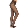 Стрип-колготки Leg Avenue Crotchless Net Tights with Heart Backseam, One Size, чорні, з доступом