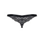 Мереживні танги з доступом Obsessive 828-THC-1 crotchless thong S/M, чорні