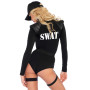 (SALE) Костюм еротичних спецсил Leg Avenue SWAT Team Babe S, боді, пояс, підв’язки, рація, кепка