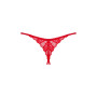 Трусики з доступом Obsessive Ingridia crotchless thong M/L, червоні