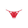 Трусики з доступом Obsessive Ingridia crotchless thong M/L, червоні