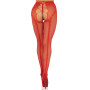 Стрип-колготки Leg Avenue Crotchless Net Tights with Heart Backseam, One Size, червоні, з доступом