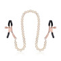 Затискачі для сосків з перлинним ланцюжком Rosy Gold - Nipple Clamps Pearls