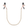 Затискачі для сосків з перлинним ланцюжком Rosy Gold - Nipple Clamps Pearls