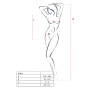 Бодістокінг Passion BS035 pink, боді, імітація топа та трусиків