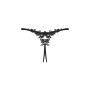 Прозорі стрінги з доступом Obsessive Celia Noir crotchless thong XL/2XL