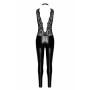 Комбінезон Noir Handmade F298 Libido, XL, під латекс, мереживний верх, чокер, знімне намисто, доступ