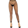 Колготки без стопи Leg Avenue Industrial Net footless tights, One Size, чорні, в сітку