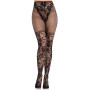 Колготки Leg Avenue Dahlia Lace Tights with Net Thigh Detail One Size