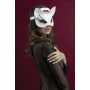 Маска кішечки Feral Feelings - Catwoman Mask, натуральна шкіра, біла