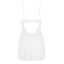 Пеньюар Obsessive Alissium chemise & thong, XS/S, мереживний ліф, стрінги в комплекті