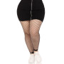 Колготки без стопи Leg Avenue Industrial Net footless tights, 1X/2X, чорні, в сітку