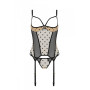 Корсет Passion MARINA CORSET, XXL/XXXL, beige, з відкритими чашками