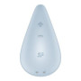 Вібратор для зовнішньої стимуляції Satisfyer Dew Drop Blue, 2 мотори, 12 режимів, м’який корпус