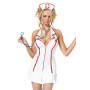 Еротичний костюм медсестри Leg Avenue Head Nurse XL, сукня, аксесуар на голову, стетоскоп