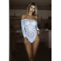 Еротичне боді-бодістокінг Leg Avenue Snap crotch thong back teddy White M/L