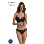 Комплект Passion DROSERA SET black, XXL/XXXL, сітка+мереживо, бюстьє та трусики танга