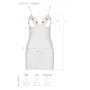 Сорочка з вирізами на грудях, стрінги Passion LOVELIA CHEMISE S/M, white