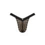 Мереживні трусики із заниженою талією Obsessive Estiqua panties XS/S, black