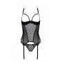 Корсет Passion MARINA CORSET, S/M, black, з відкритими чашками