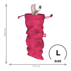 Мішечок для секс-іграшок Satisfyer Treasure Bag L, рожевий, на шнурку