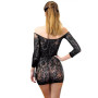 Сукня-сітка з декольте Anne De Ales FETISH DINNER Black S / M, оголене плече