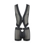 Комплект чоловічої білизни на шнурівці Passion 053 SET WILLIAM XXL/XXXL Black, жилет, боксери