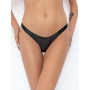 Трусики Noir Handmade P010 Powerwetlook thong, M, під латекс, високі вирізи, відкриті сідниці