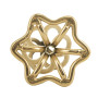 Металева анальна пробка LOCKINK SEVANDA Hollow Spiral Golden, S, золотиста, діаметр 2,6 см