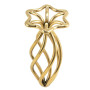 Металева анальна пробка LOCKINK SEVANDA Hollow Spiral Golden, S, золотиста, діаметр 2,6 см