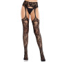 Колготки Leg Avenue Net Stockings with Attached Garter Belt One Size Black