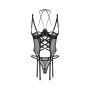 Корсет Obsessive Dominna cupless corset & crotchless thong L/XL