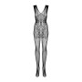 Бодістокінг Obsessive Bodystocking F234 S/M/L, абстрактний малюнок, глибоке декольте
