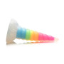 Фентезійний фалоімітатор Creature Cocks Luminescent Rainbow Silicone Dildo, світиться в темряві, 19,6 см