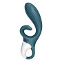 Смарт вібратор-кролик Satisfyer Hug Me Bluegrey, 2 мотори, діаметр 4,2см, широка кліторальна частина