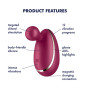 Вібратор для зовнішньої стимуляції Satisfyer Spot On 1 Berry, гнучкий відросток
