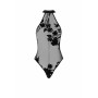 Боді Noir Handmade F314 Ego, 3XL, black, сітка, халтер, високі вирізи, блискавка по всій довжині