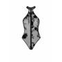 Боді Noir Handmade F314 Ego, 3XL, black, сітка, халтер, високі вирізи, блискавка по всій довжині